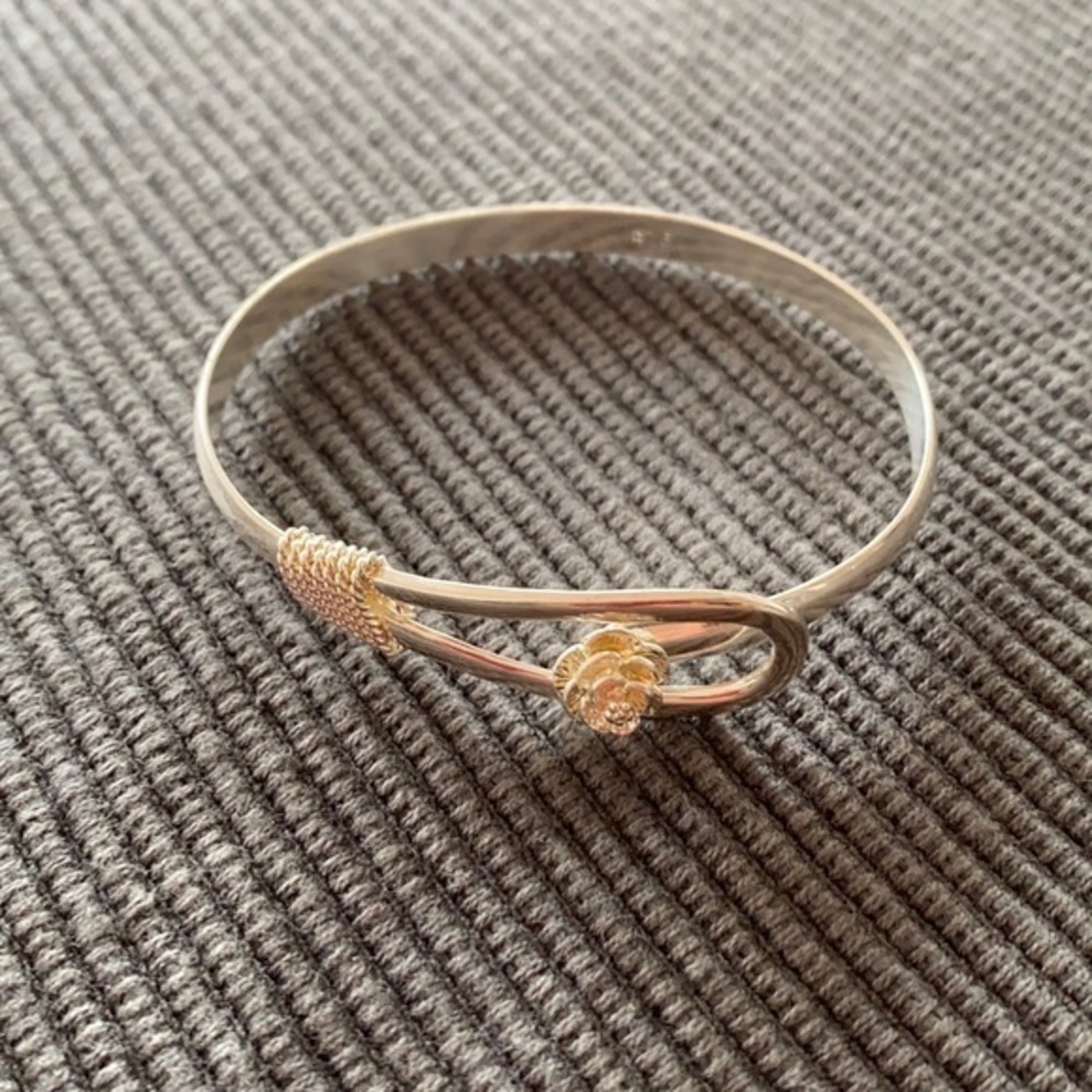 Silver Bracelet with Rose